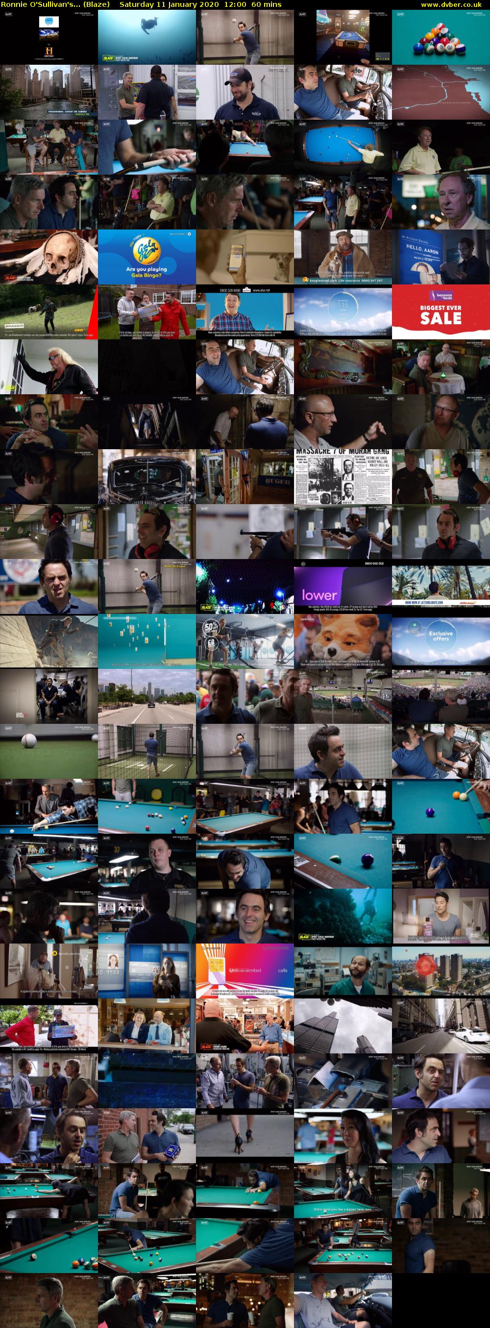 Ronnie O'Sullivan's... (Blaze) Saturday 11 January 2020 12:00 - 13:00