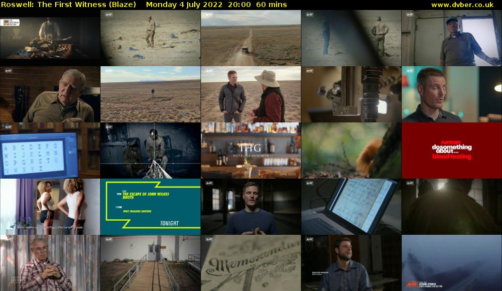 Roswell: The First Witness (Blaze) Monday 4 July 2022 20:00 - 21:00