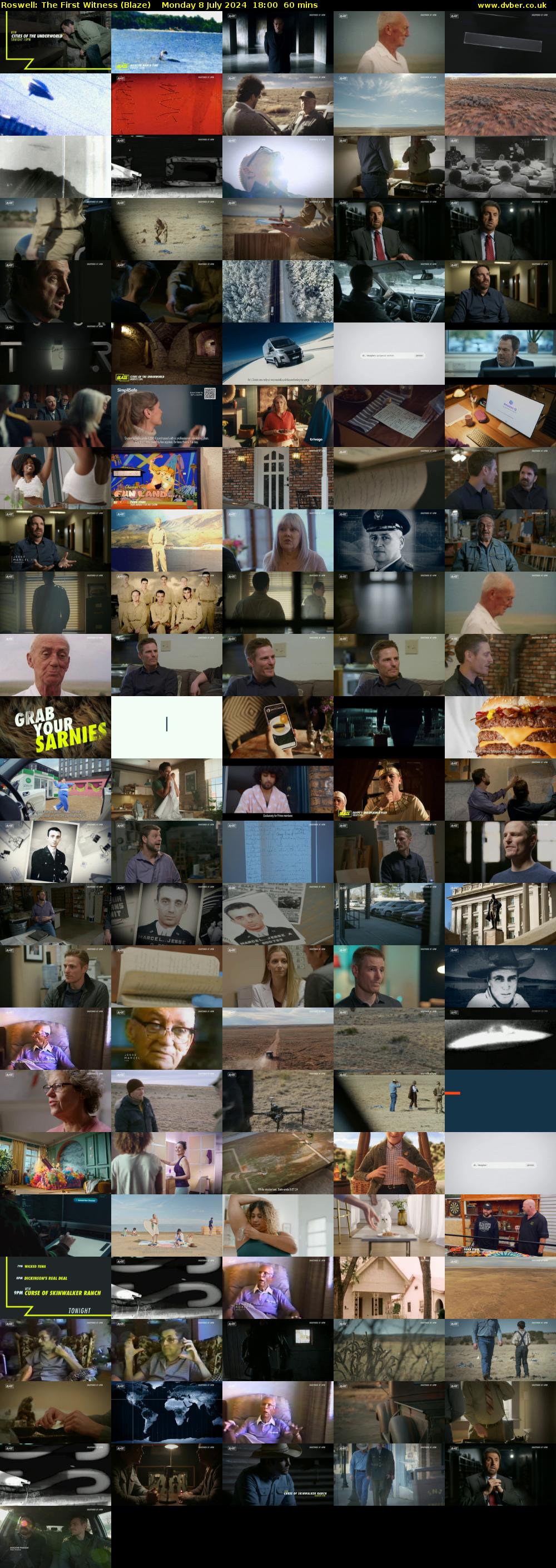 Roswell: The First Witness (Blaze) Monday 8 July 2024 18:00 - 19:00