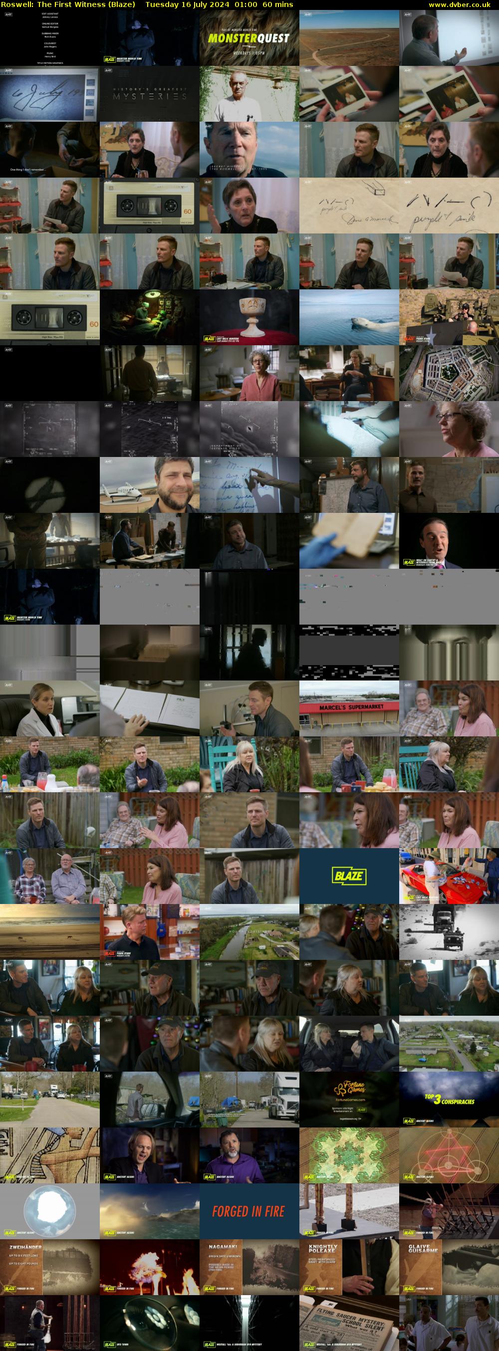 Roswell: The First Witness (Blaze) Tuesday 16 July 2024 01:00 - 02:00