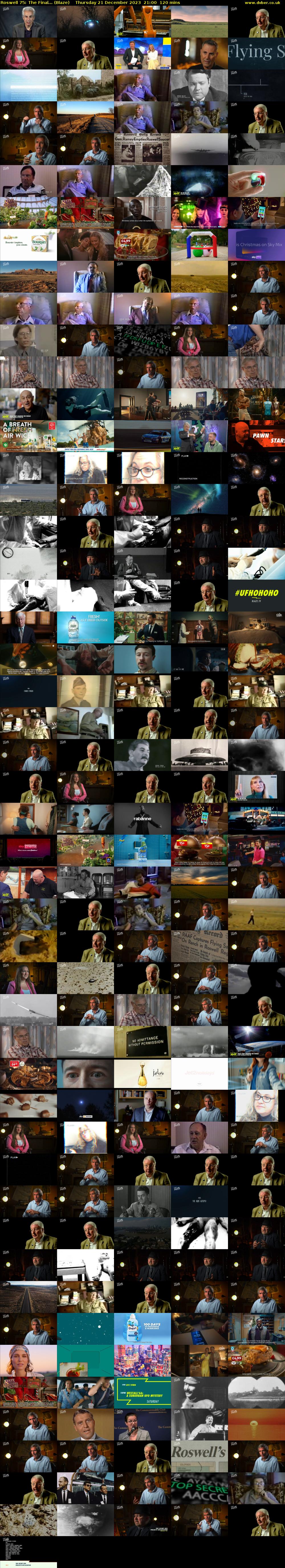 Roswell 75: The Final... (Blaze) Thursday 21 December 2023 21:00 - 23:00