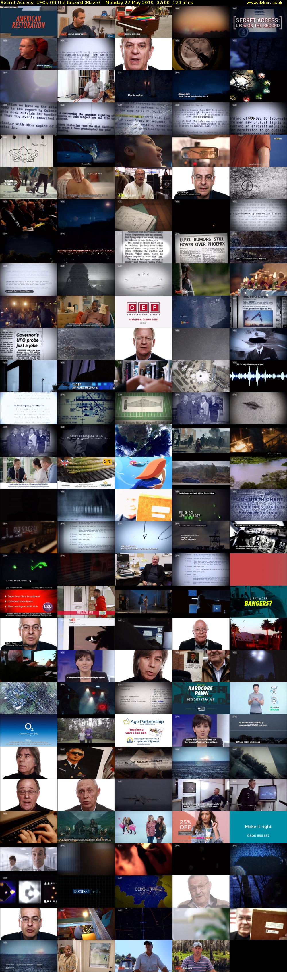 Secret Access: UFOs Off the Record (Blaze) Monday 27 May 2019 07:00 - 09:00
