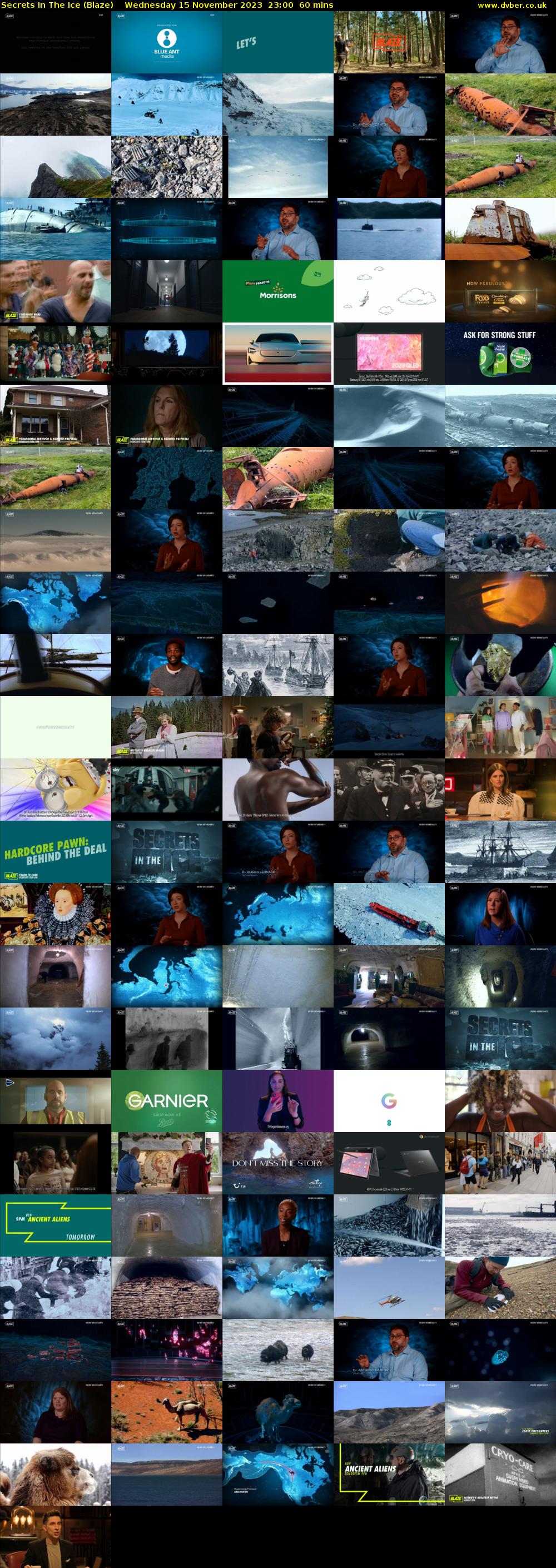 Secrets In The Ice (Blaze) Wednesday 15 November 2023 23:00 - 00:00
