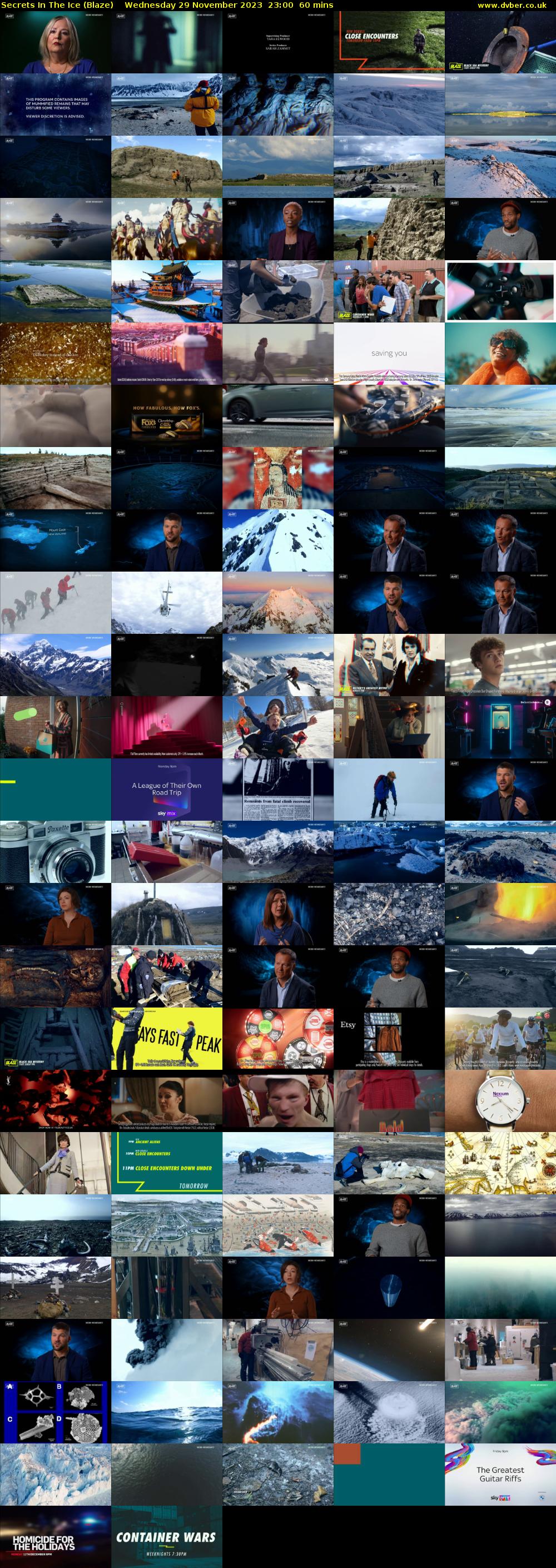 Secrets In The Ice (Blaze) Wednesday 29 November 2023 23:00 - 00:00