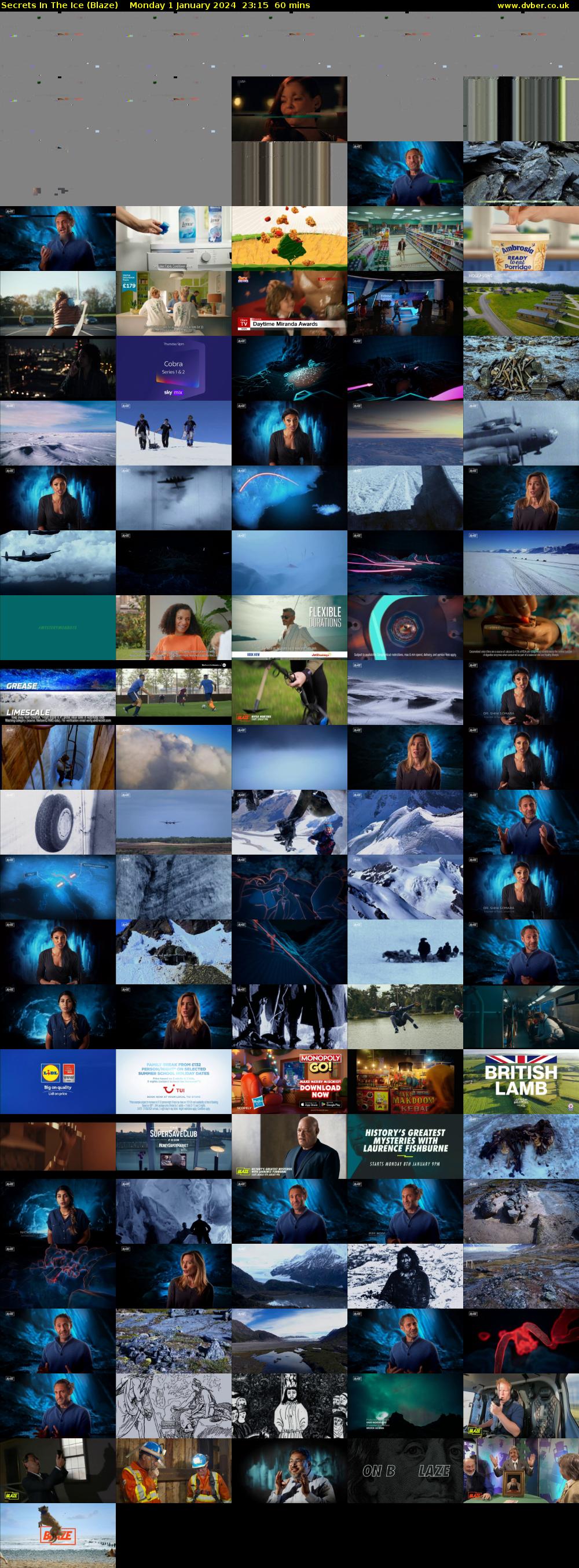 Secrets In The Ice (Blaze) Monday 1 January 2024 23:15 - 00:15
