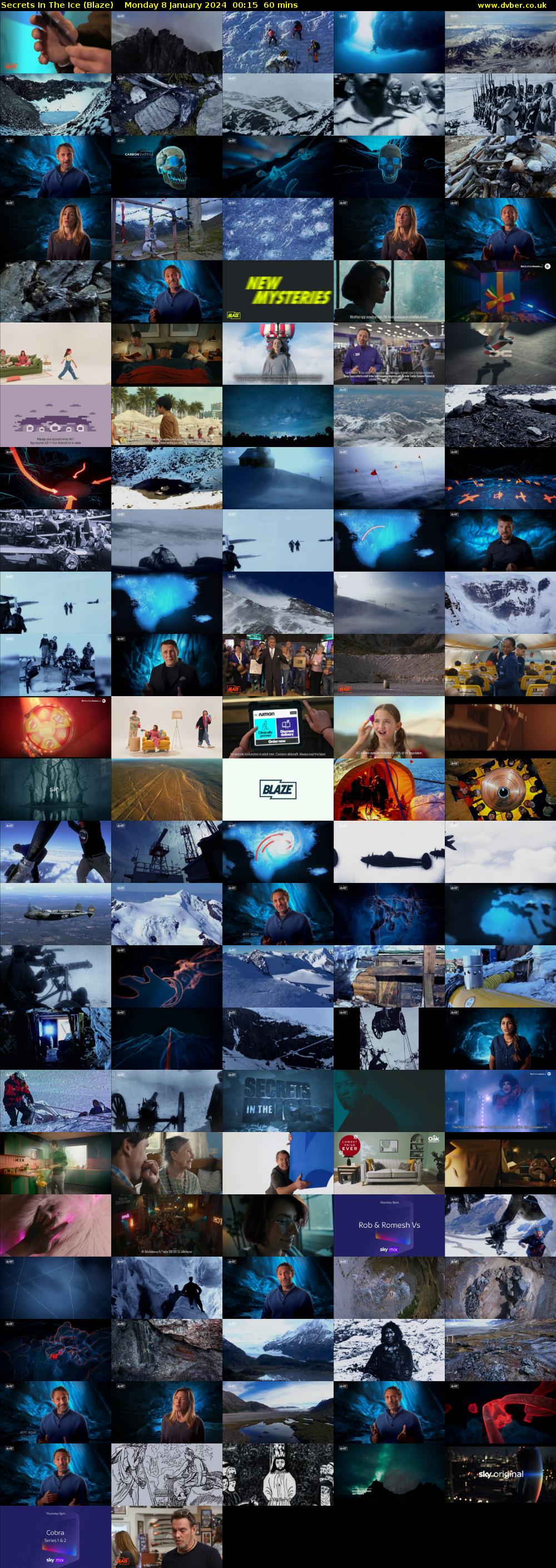 Secrets In The Ice (Blaze) Monday 8 January 2024 00:15 - 01:15
