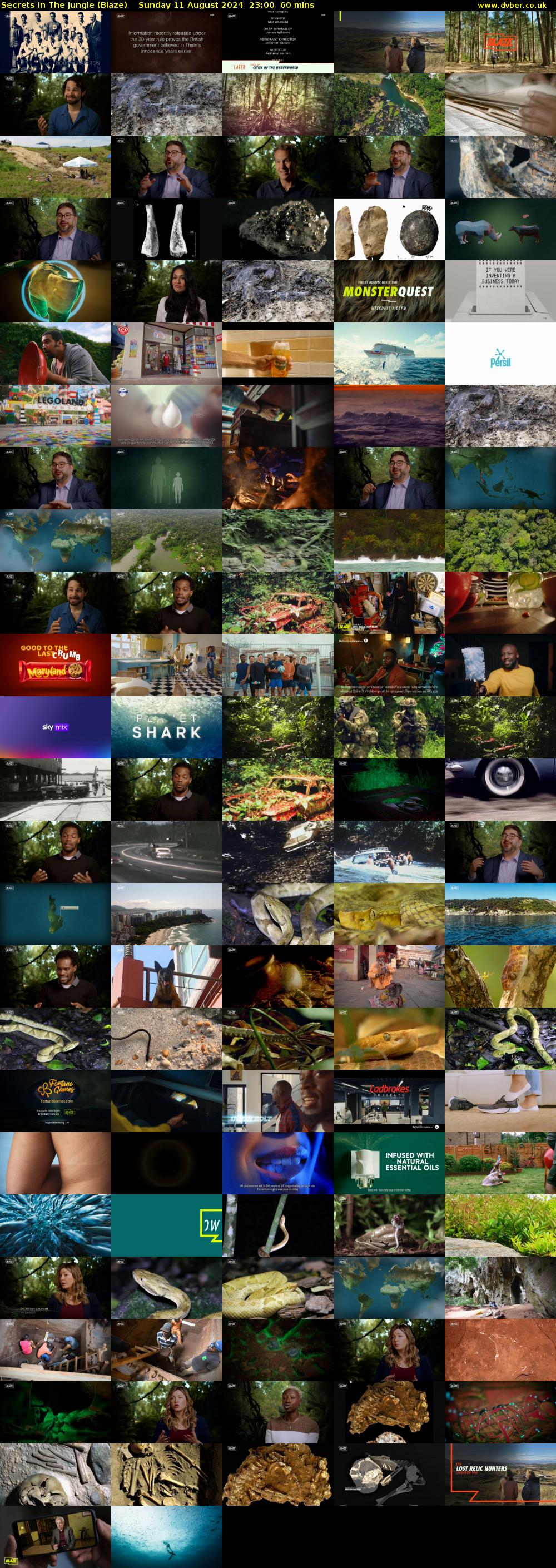 Secrets In The Jungle (Blaze) Sunday 11 August 2024 23:00 - 00:00