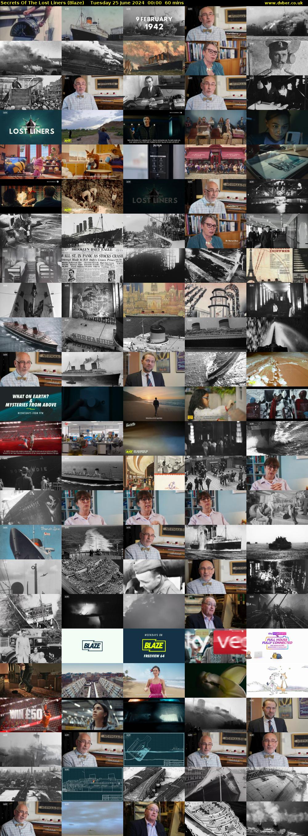 Secrets Of The Lost Liners (Blaze) Tuesday 25 June 2024 00:00 - 01:00