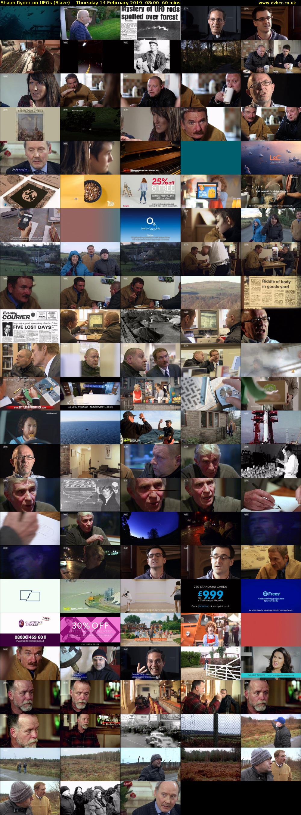 Shaun Ryder On UFOs (Blaze) Thursday 14 February 2019 08:00 - 09:00