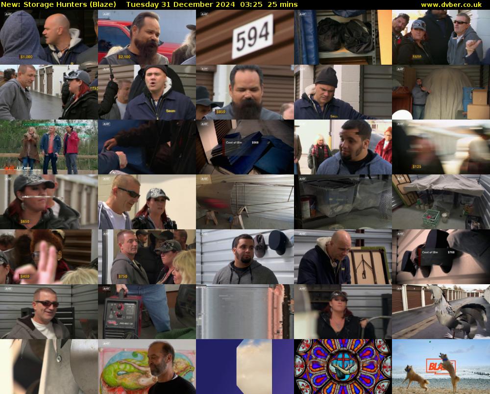 Storage Hunters (Blaze) Tuesday 31 December 2024 03:25 - 03:50