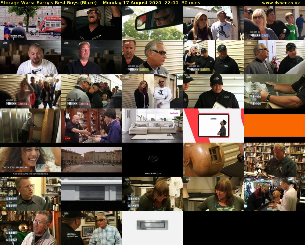 Storage Wars: Barry's Best Buys (Blaze) Monday 17 August 2020 22:00 - 22:30