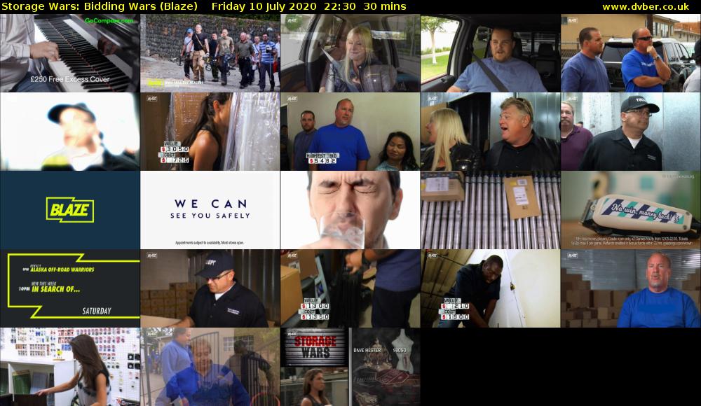 Storage Wars: Bidding Wars (Blaze) Friday 10 July 2020 22:30 - 23:00