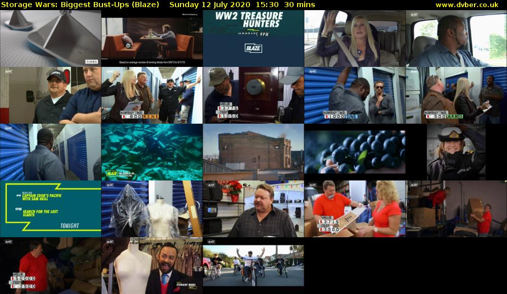 Storage Wars: Biggest Bust-Ups (Blaze) Sunday 12 July 2020 15:30 - 16:00