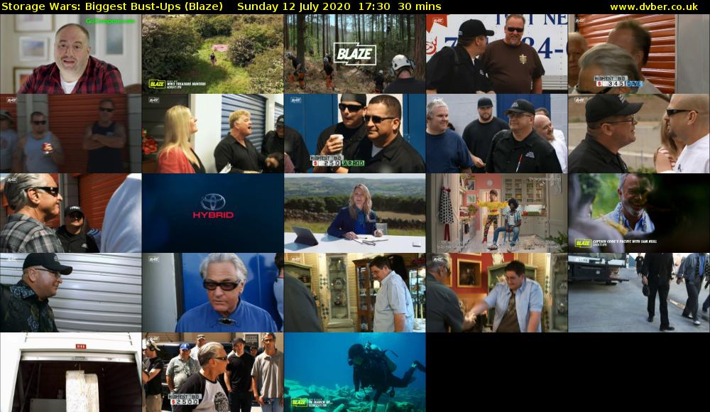 Storage Wars: Biggest Bust-Ups (Blaze) Sunday 12 July 2020 17:30 - 18:00