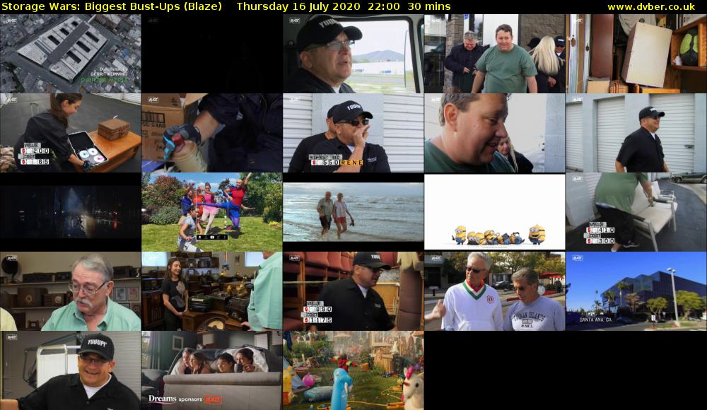 Storage Wars: Biggest Bust-Ups (Blaze) Thursday 16 July 2020 22:00 - 22:30