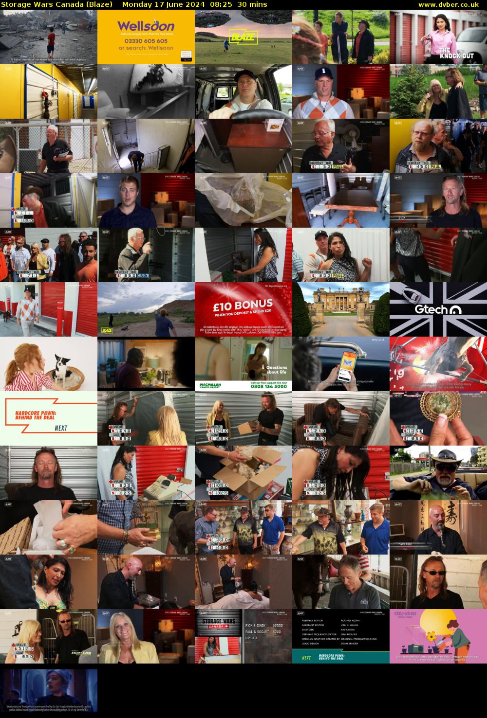 Storage Wars Canada (Blaze) Monday 17 June 2024 08:25 - 08:55