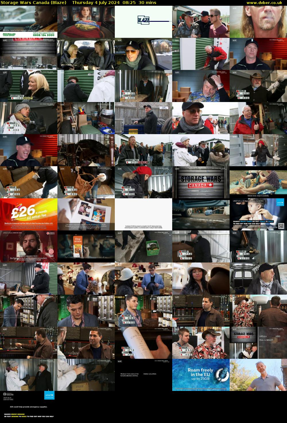 Storage Wars Canada (Blaze) Thursday 4 July 2024 08:25 - 08:55