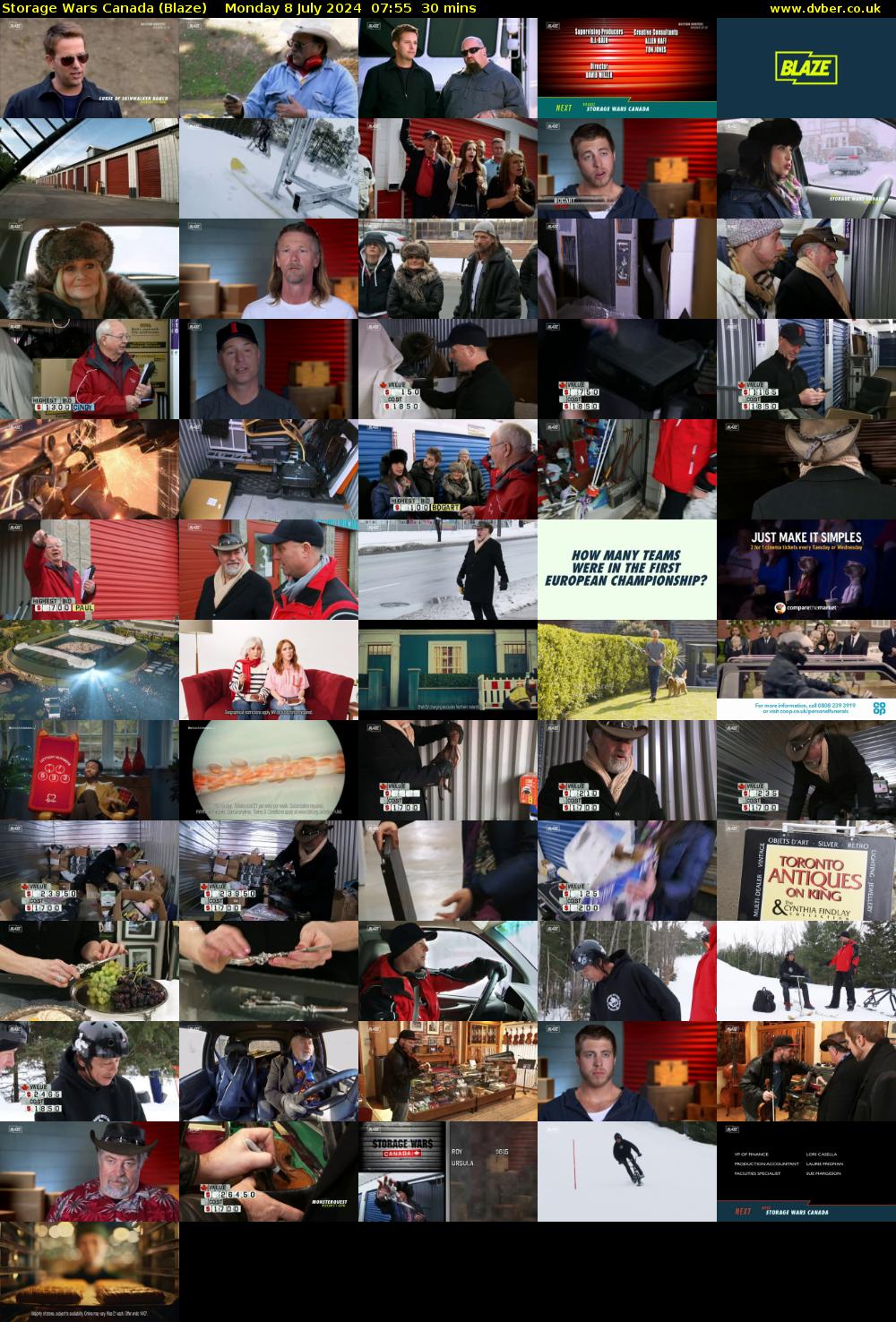 Storage Wars Canada (Blaze) Monday 8 July 2024 07:55 - 08:25