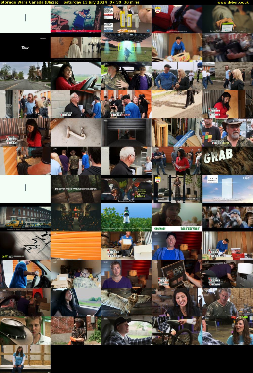 Storage Wars Canada (Blaze) Saturday 13 July 2024 07:30 - 08:00
