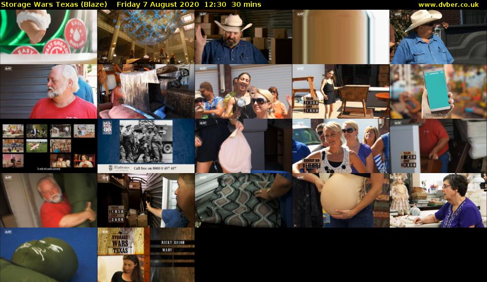 Storage Wars Texas (Blaze) Friday 7 August 2020 12:30 - 13:00
