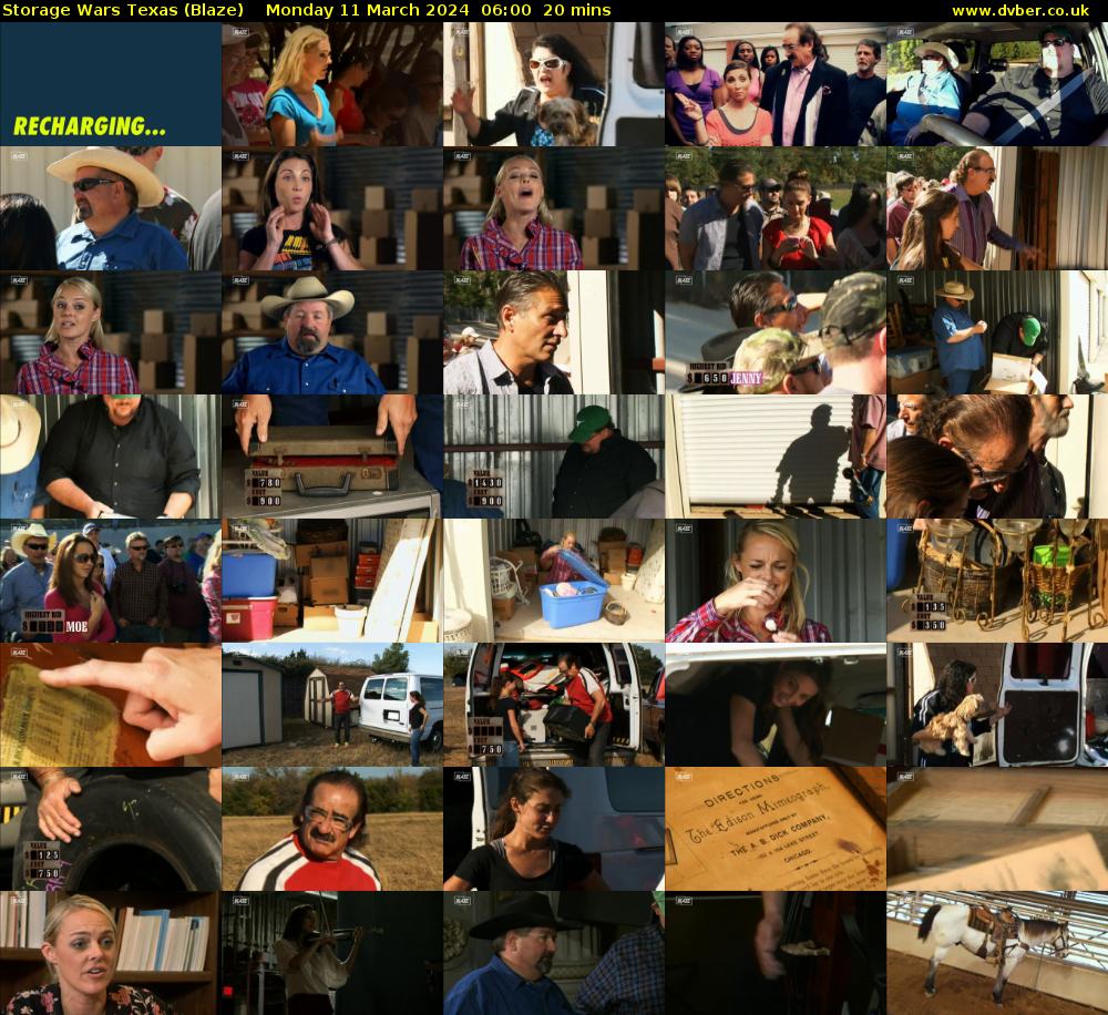 Storage Wars Texas (Blaze) Monday 11 March 2024 06:00 - 06:20