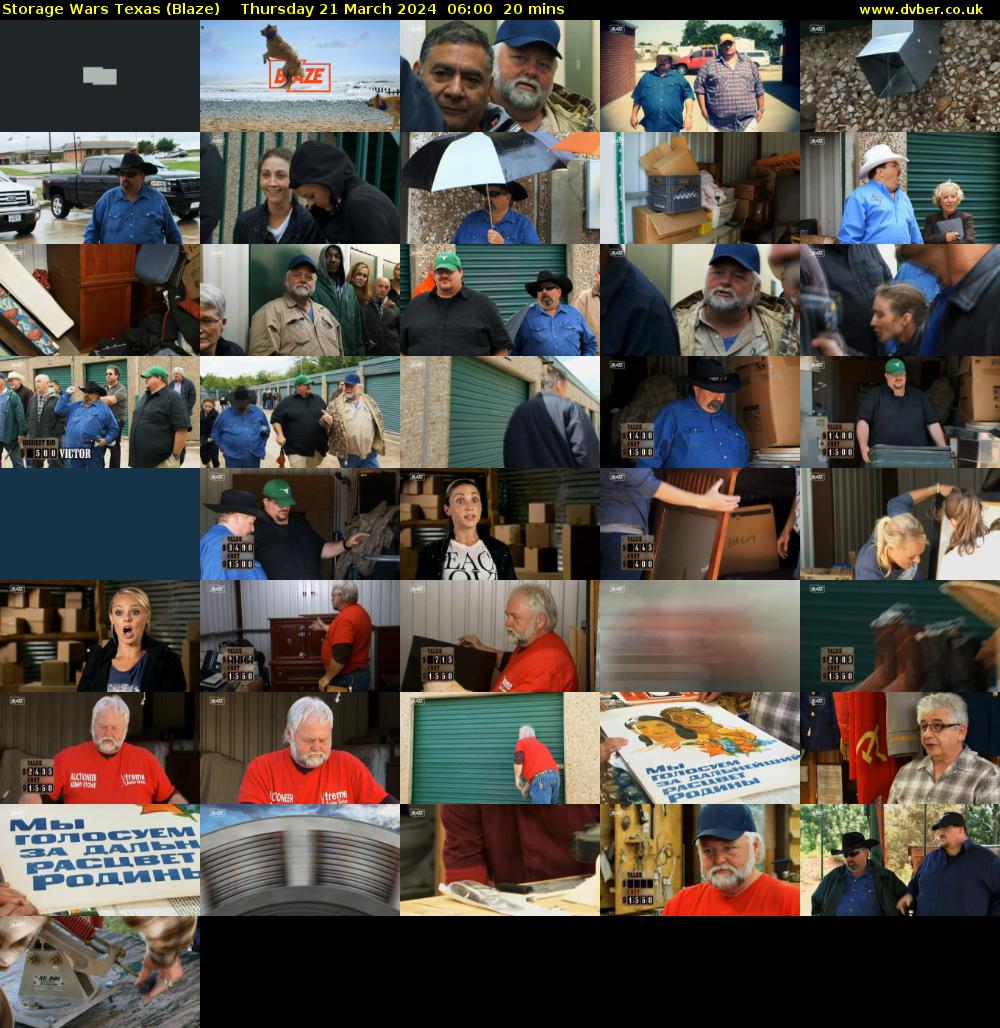 Storage Wars Texas (Blaze) Thursday 21 March 2024 06:00 - 06:20