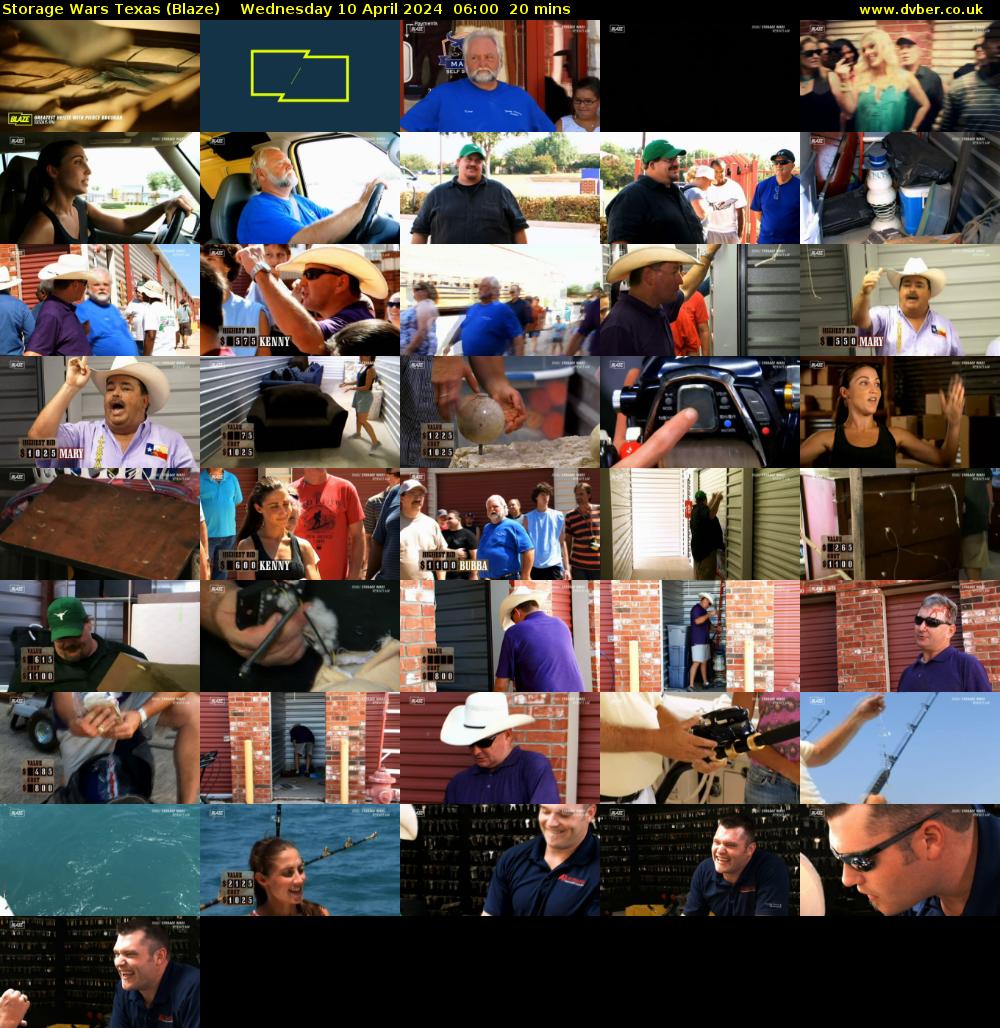 Storage Wars Texas (Blaze) Wednesday 10 April 2024 06:00 - 06:20