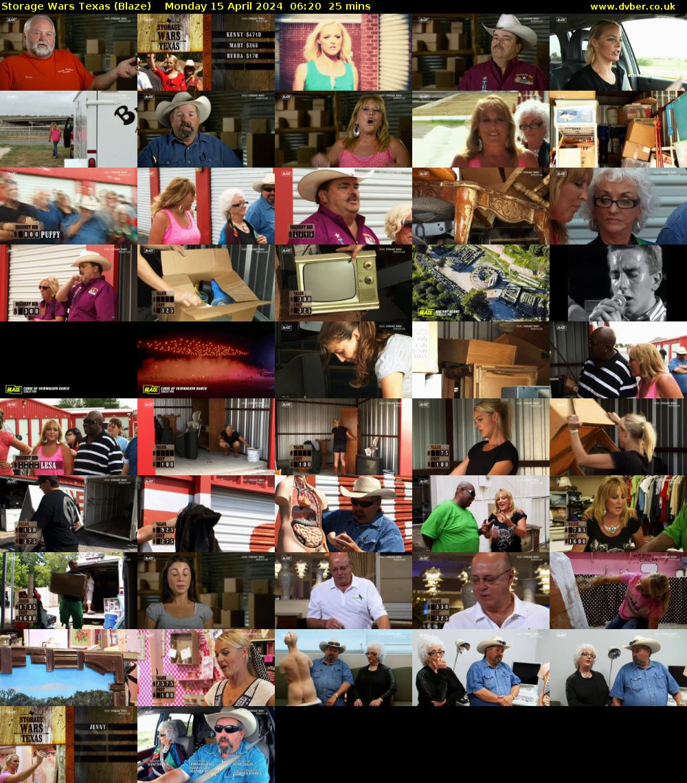 Storage Wars Texas (Blaze) Monday 15 April 2024 06:20 - 06:45
