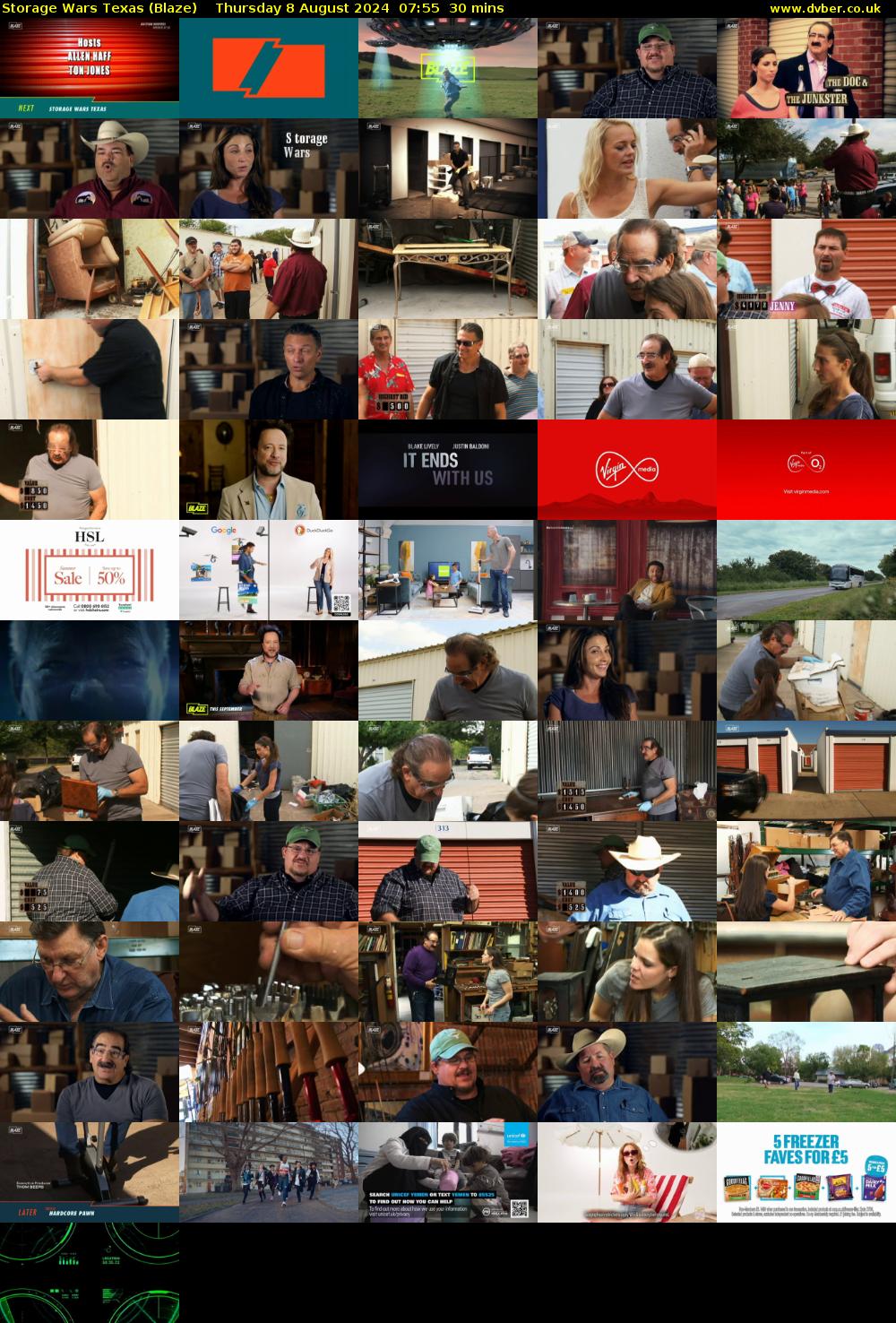 Storage Wars Texas (Blaze) Thursday 8 August 2024 07:55 - 08:25