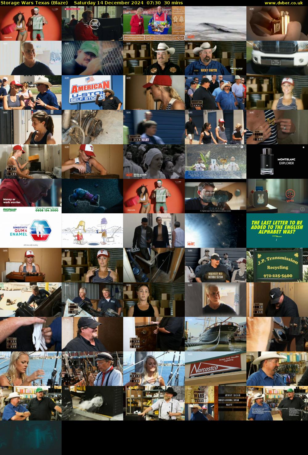 Storage Wars Texas (Blaze) Saturday 14 December 2024 07:30 - 08:00