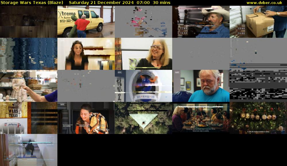 Storage Wars Texas (Blaze) Saturday 21 December 2024 07:00 - 07:30
