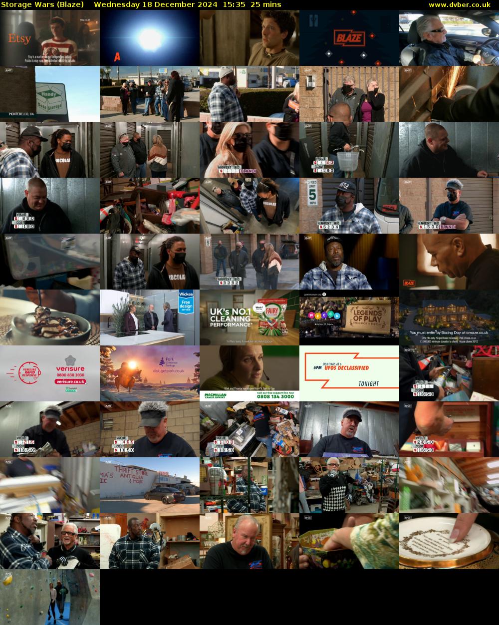 Storage Wars (Blaze) Wednesday 18 December 2024 15:35 - 16:00