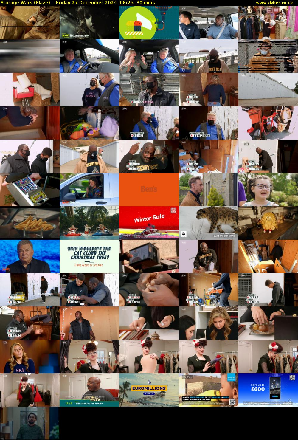 Storage Wars (Blaze) Friday 27 December 2024 08:25 - 08:55