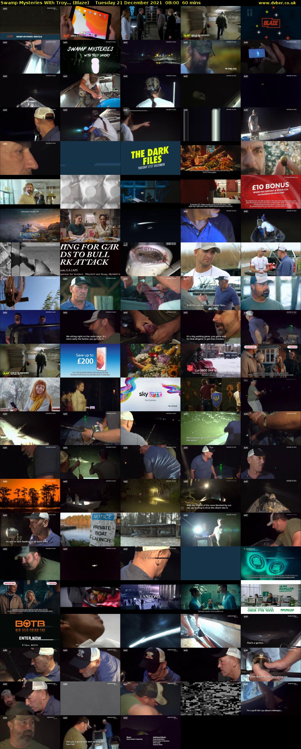 Swamp Mysteries With Troy... (Blaze) Tuesday 21 December 2021 08:00 - 09:00