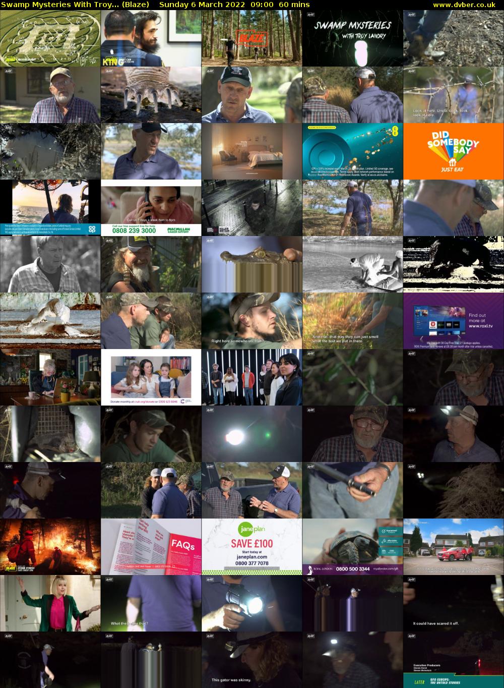 Swamp Mysteries With Troy... (Blaze) Sunday 6 March 2022 09:00 - 10:00