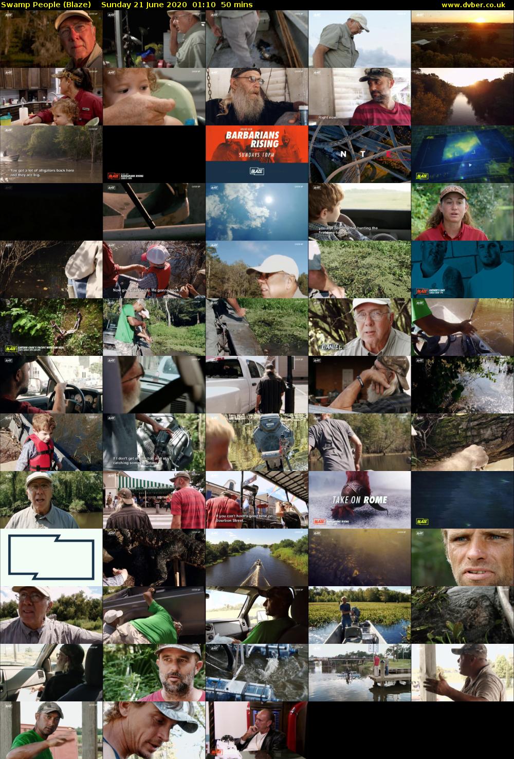 Swamp People (Blaze) Sunday 21 June 2020 01:10 - 02:00