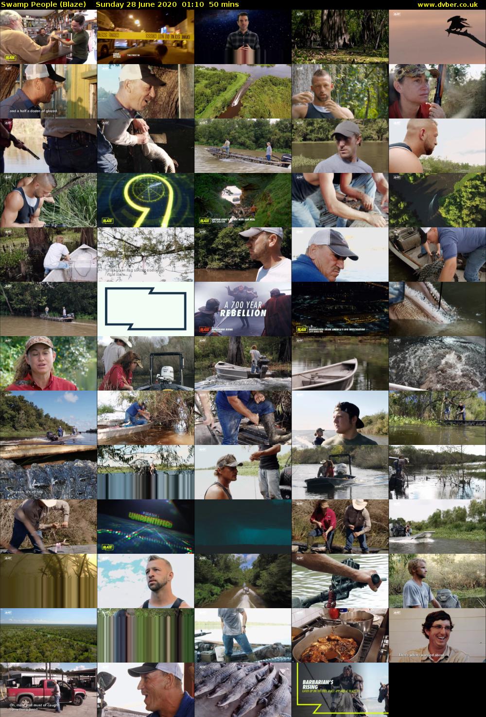 Swamp People (Blaze) Sunday 28 June 2020 01:10 - 02:00