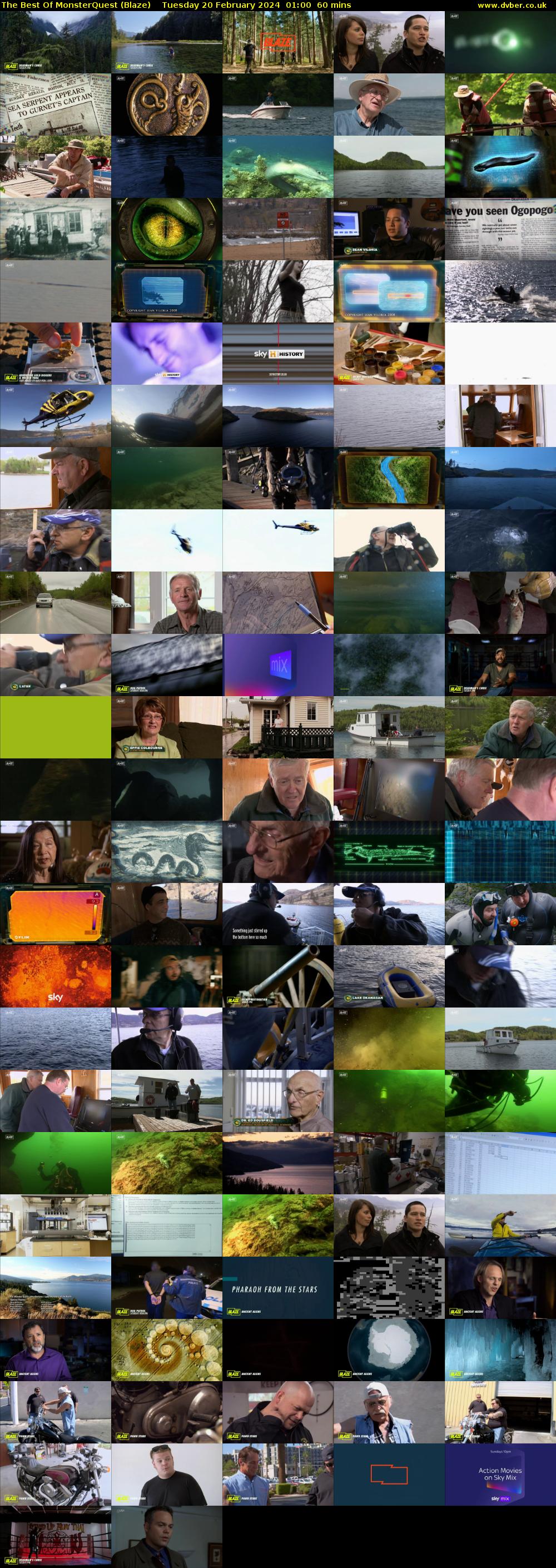 The Best Of MonsterQuest (Blaze) Tuesday 20 February 2024 01:00 - 02:00