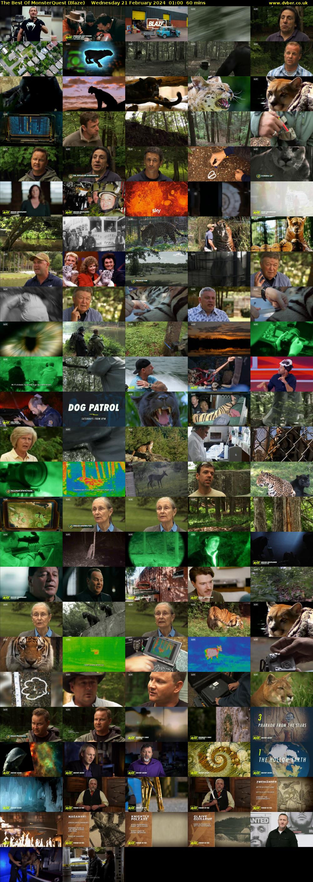 The Best Of MonsterQuest (Blaze) Wednesday 21 February 2024 01:00 - 02:00