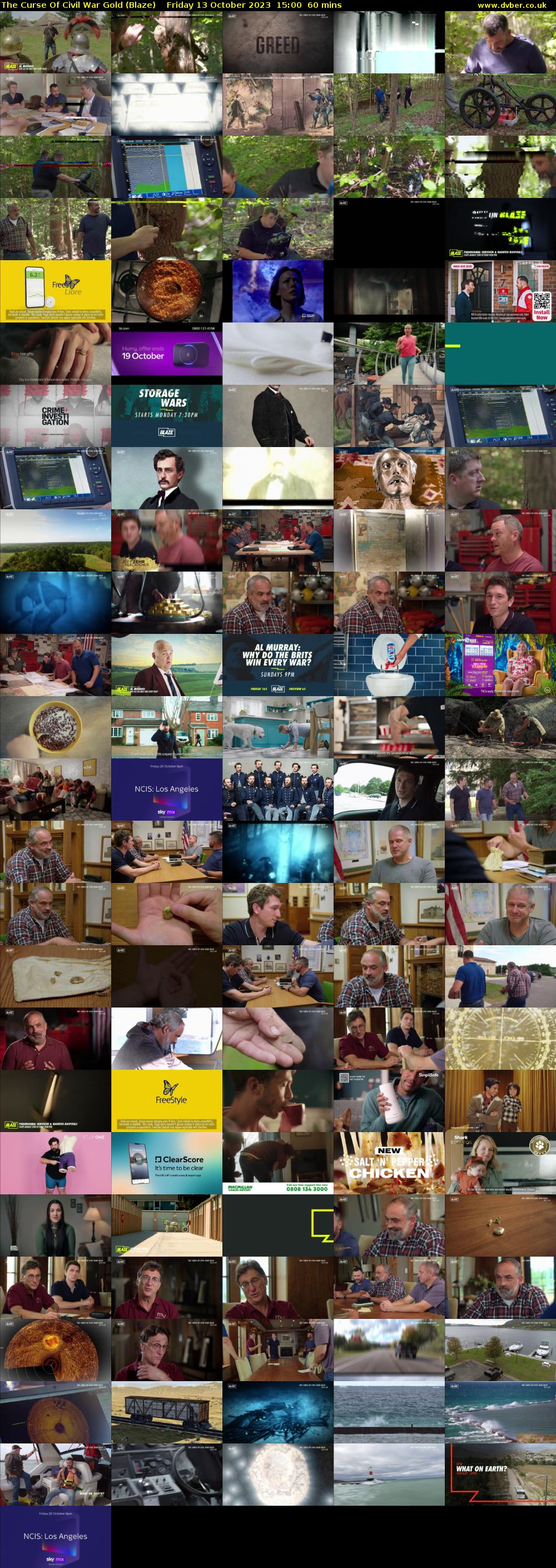 The Curse Of Civil War Gold (Blaze) Friday 13 October 2023 15:00 - 16:00