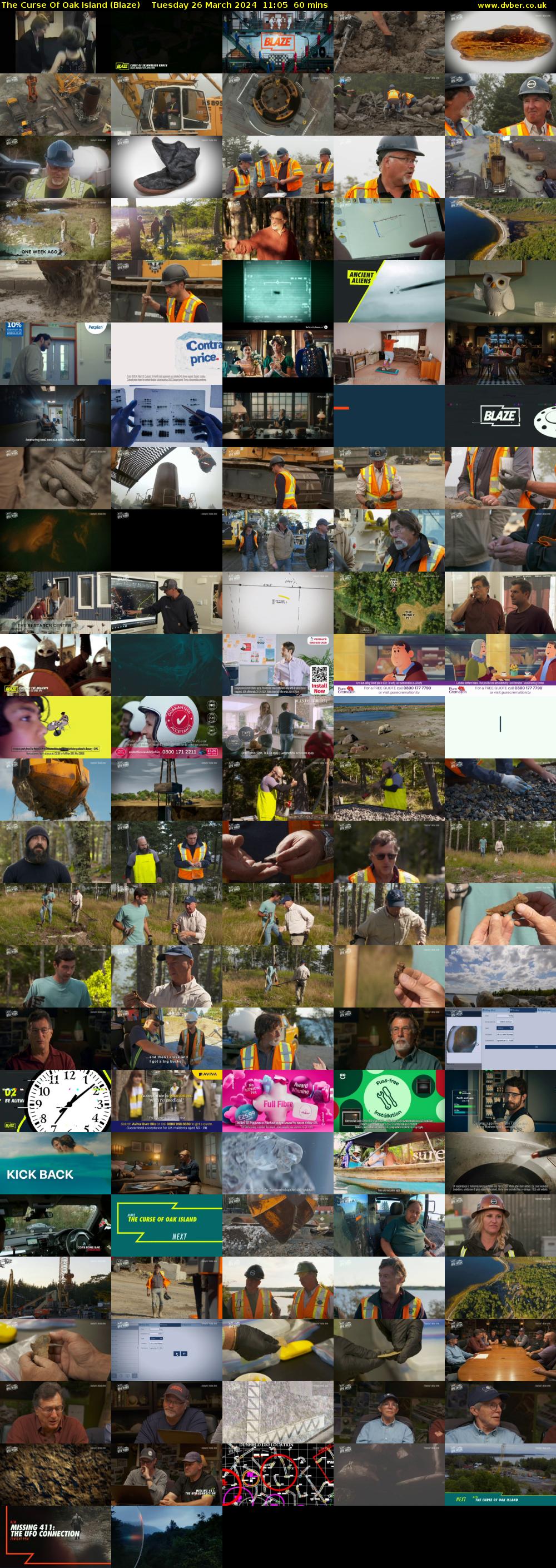The Curse Of Oak Island (Blaze) Tuesday 26 March 2024 11:05 - 12:05