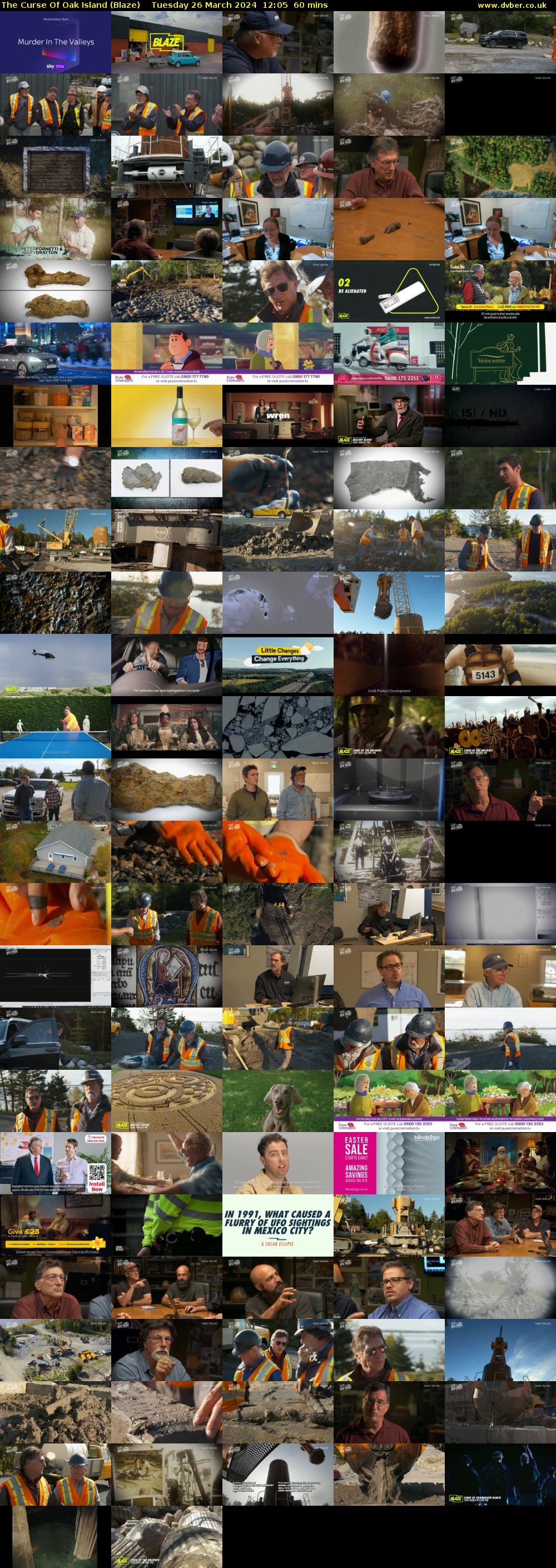 The Curse Of Oak Island (Blaze) Tuesday 26 March 2024 12:05 - 13:05