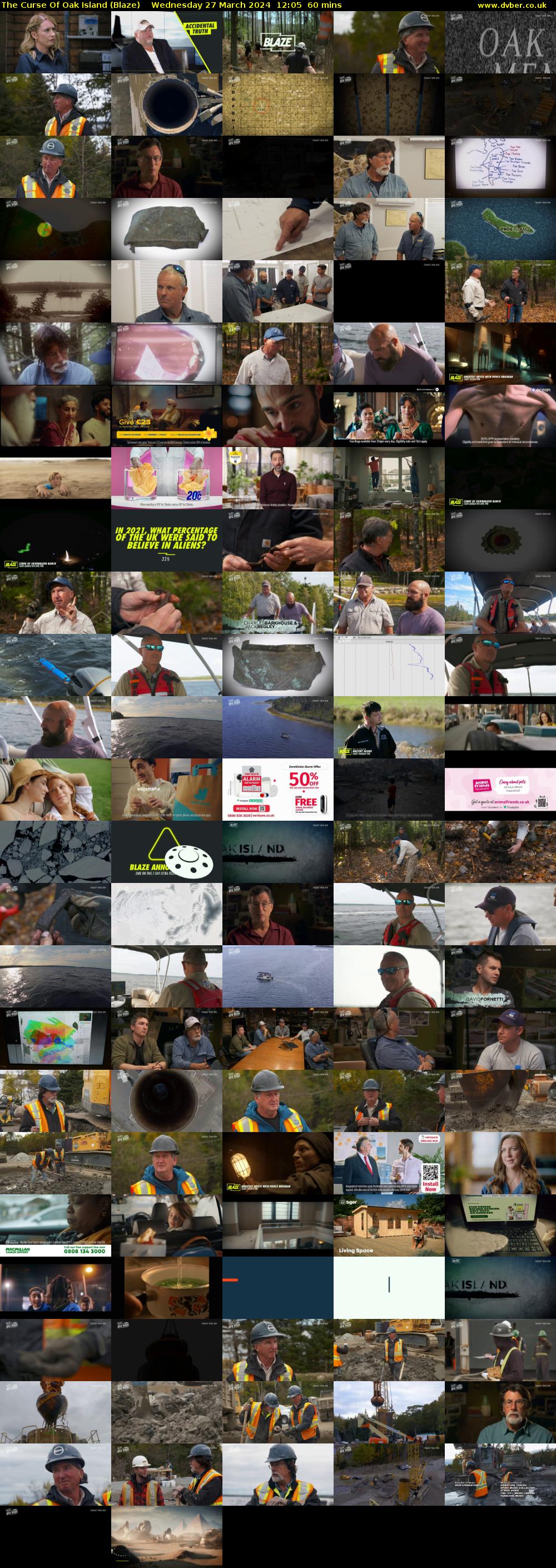 The Curse Of Oak Island (Blaze) Wednesday 27 March 2024 12:05 - 13:05