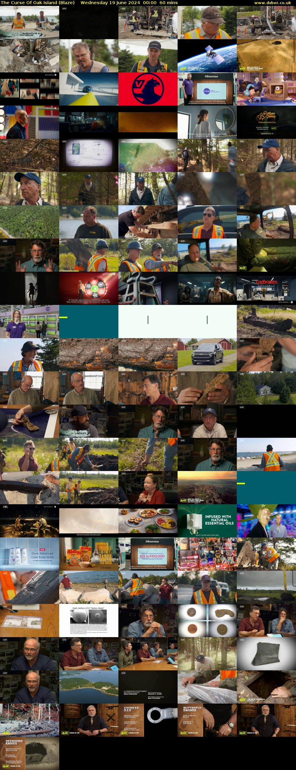 The Curse Of Oak Island (Blaze) Wednesday 19 June 2024 00:00 - 01:00