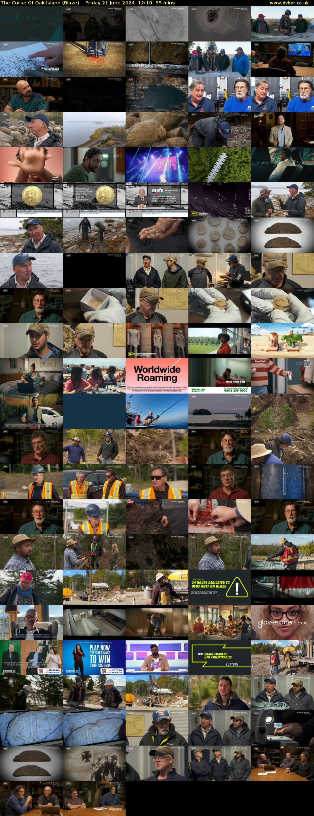 The Curse Of Oak Island (Blaze) Friday 21 June 2024 12:10 - 13:05