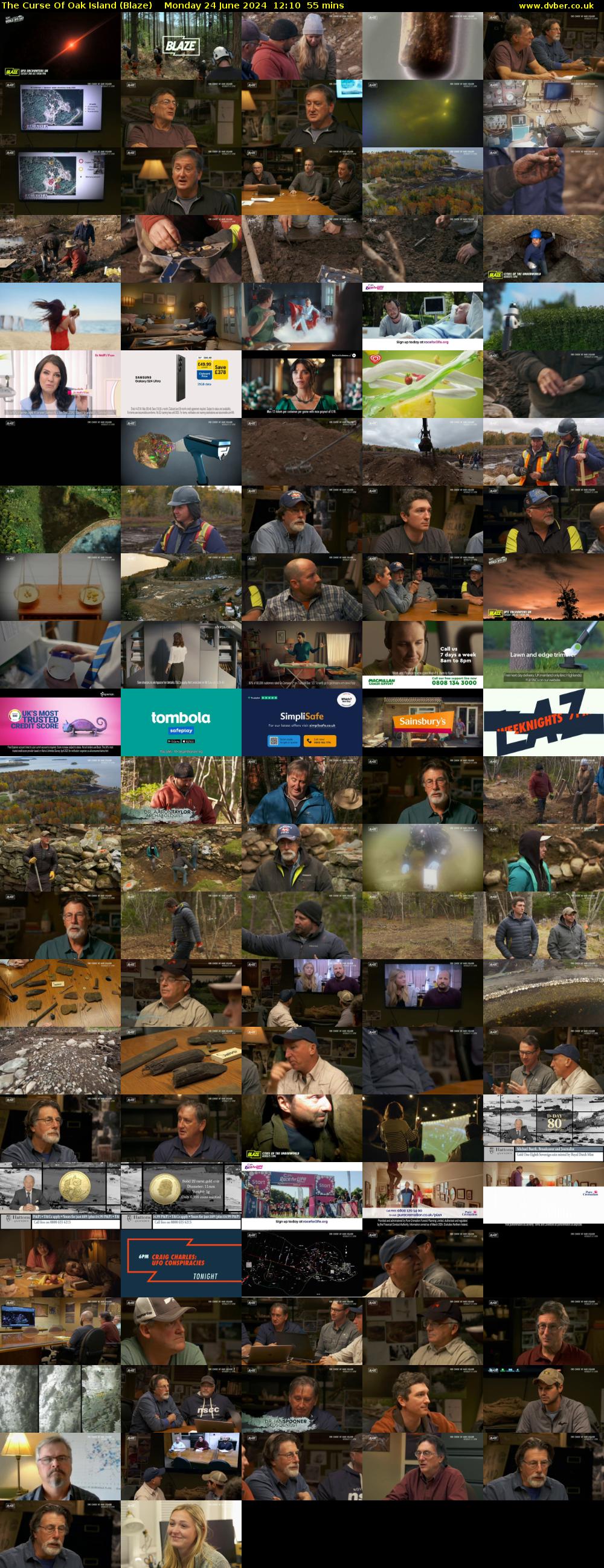 The Curse Of Oak Island (Blaze) Monday 24 June 2024 12:10 - 13:05
