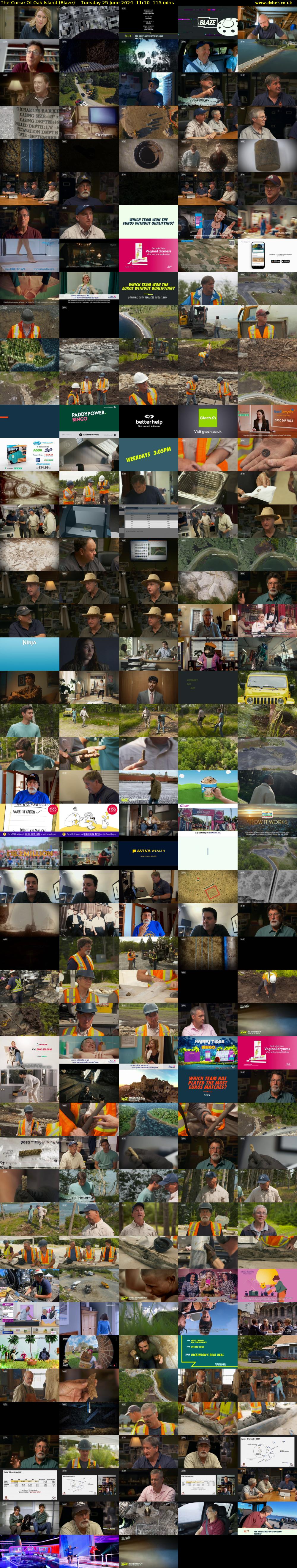 The Curse Of Oak Island (Blaze) Tuesday 25 June 2024 11:10 - 13:05
