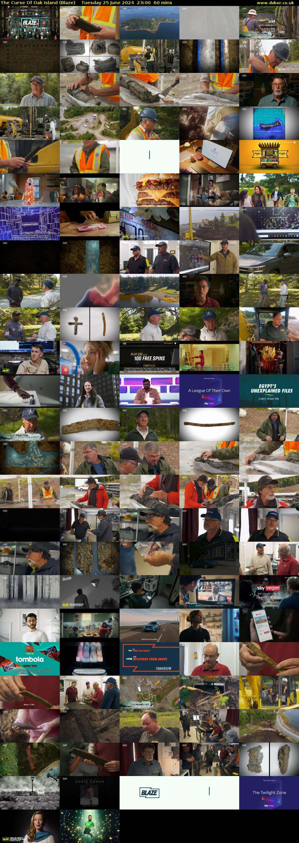 The Curse Of Oak Island (Blaze) Tuesday 25 June 2024 23:00 - 00:00