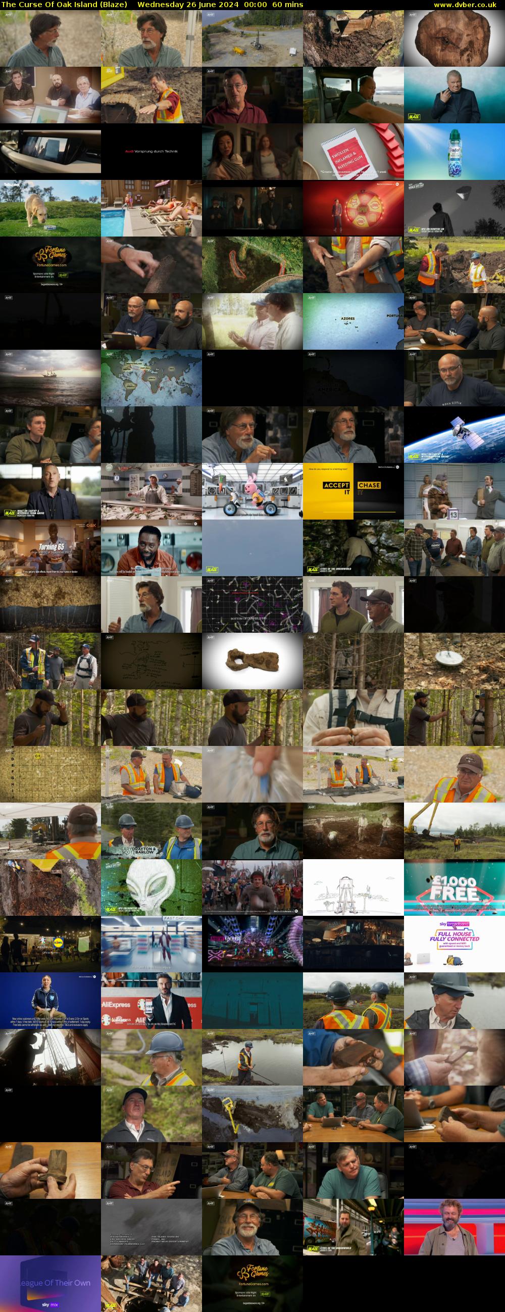 The Curse Of Oak Island (Blaze) Wednesday 26 June 2024 00:00 - 01:00