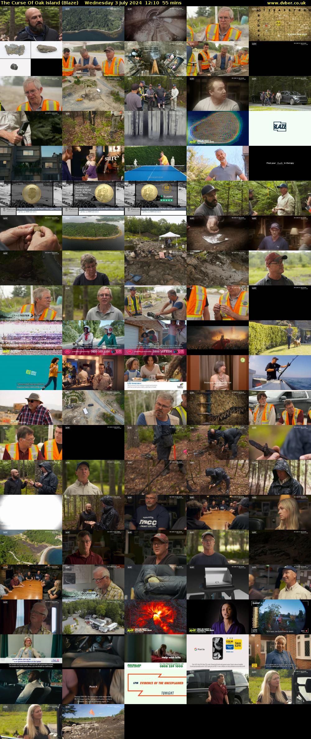 The Curse Of Oak Island (Blaze) Wednesday 3 July 2024 12:10 - 13:05